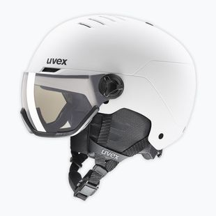 Lyžařská helma UVEX Wanted Visor Pro V white matt