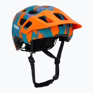 Dětská cyklistická helma UVEX React Jr papaya camo matt