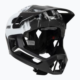 Dětská cyklistická helma UVEX React Fullface Jr black/white matt