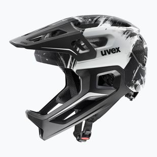 Dětská cyklistická helma UVEX React Fullface Jr black/white matt