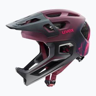Dětská cyklistická helma UVEX React Fullface Jr cranberry matt