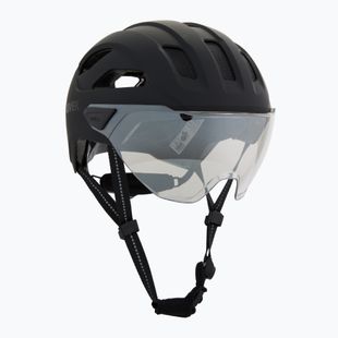 Cyklistická helma UVEX Stride Visor black matt/lite mirror silver