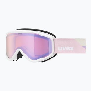 Dětské lyžařské brýle UVEX Speedy Nova FM S2 white matt/mirror rose