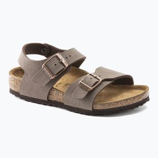Dětské sandály BIRKENSTOCK New York Birkibuc Narrow mocha
