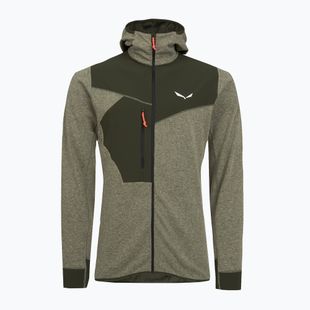 Pánská trekingová mikina Salewa Puez 2 Dry Hood FZ dark olive melange