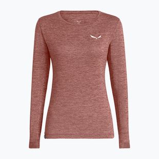 Dámské trekingové tričko Longsleeve Salewa Puez Melange Dry desert pink melange