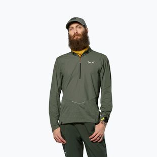 Pánské tričko Longsleeve Salewa Pedroc Dry Wind Half Zip Tee faded green
