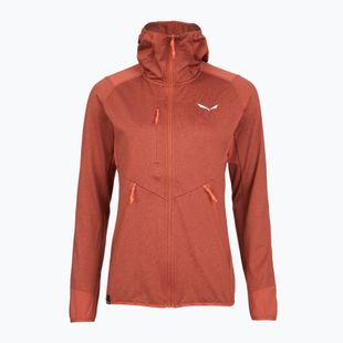 Dámská trekingová mikina Salewa Agner Hybrid PL/DST FZ Hoody etruscan red melange