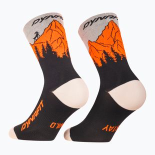 Ponožky DYNAFIT Traverse Crew black out ultra orange/4220