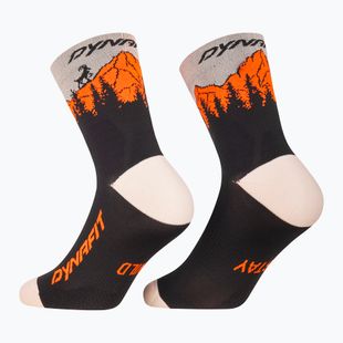 Lyžařské ponožky DYNAFIT Traverse Mid black out ultra orange/4220