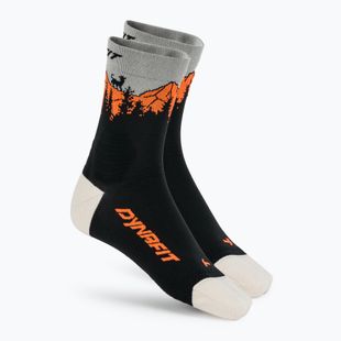 Lyžařské ponožky DYNAFIT Traverse Mid black out ultra orange/4220