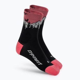 Lyžařské ponožky DYNAFIT Traverse Mid black out ultra coral/6a10