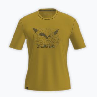 Pánské tričko na lezení Salewa Eagle Geometric olive oil