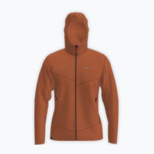 Pánská trekingová mikina Salewa Puez Rocca Polarlite Hood Bombay Brown