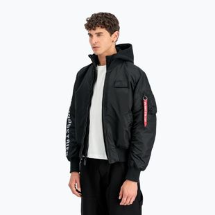 Pánská bunda Alpha Industries MA-1 D-Tec Sleeve Embroidery Bomber black/reflective