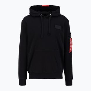 Pánská mikina Alpha Industries Red Stripe Hoodie black