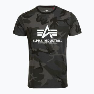 Pánské polo tričko Alpha Industries Basic Camo black camo