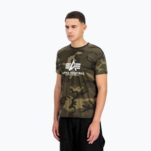 Pánské polo tričko Alpha Industries Basic Camo olive camo
