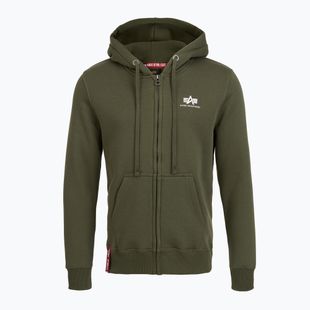Pánská mikina Alpha Industries Basic Zip SL dark olive