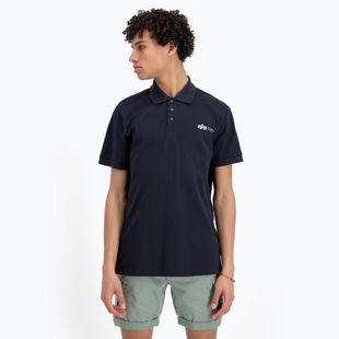 Pánské tričko Alpha Industries Basic Polo Small Logo replica blue