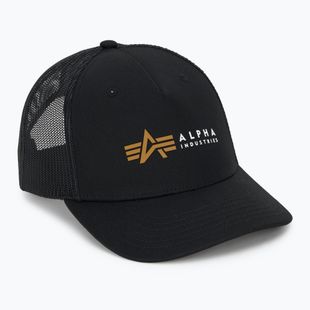 Pánská kšiltovka Alpha Industries Label Trucker black