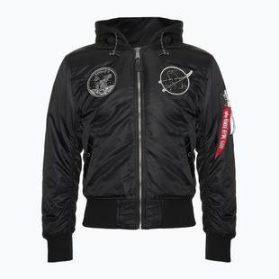 Pánská bunda  Alpha Industries MA-1 VF Hood Dark Side black / reflective