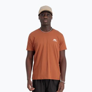 Pánské tričko Alpha Industries Basic Small Logo hazel brown