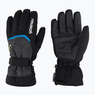 Lyžařské rukavice Reusch Outset R-Tex XT black melange/safety yellow/brilliant blue