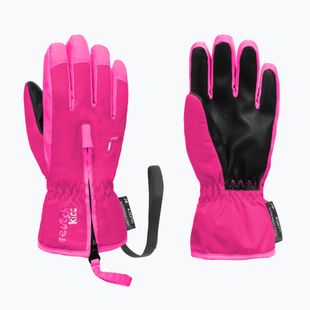 Dětské lyžařské rukavice Reusch Ben fuchs purple/knockout pink