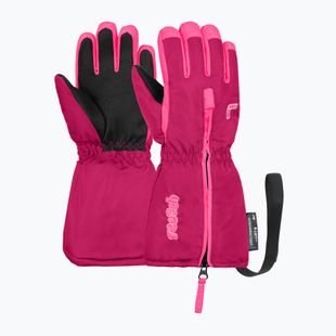 Dětské lyžařské rukavice Reusch Tom fuchs purp/knockout pink