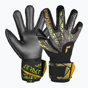Brankářské rukavice Reusch Attrakt Duo Finger Support black/gold/yellow/black