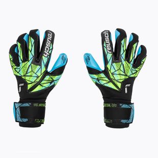 Brankářské rukavice Reusch Attrakt Aqua black/fluo lime/aqua