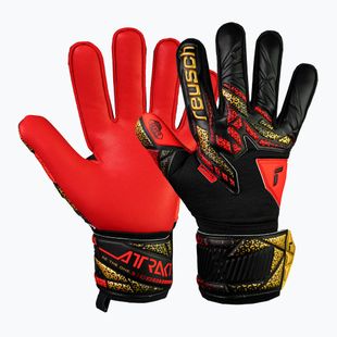 Brankářské rukavice Reusch Attrakt Silver black/gold/fiery red