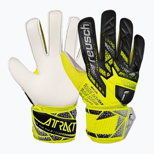 Dětské brankářské rukavice  Reusch Attrakt Solid Junior safety yellow/silver