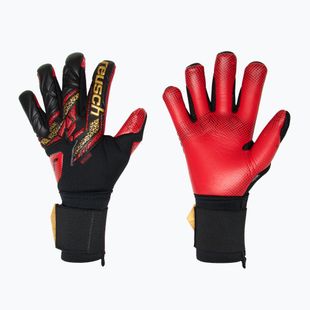 Brankářské rukavice Reusch Attrakt Gold X GluePrint black/gold/fiery red