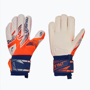 Brankářské rukavice Reusch Attrakt Silver Junior shocking orange/energize blue
