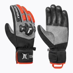 Pánské lyžařské rukavice Reusch Worldcup Warrior R-Tex XT black/silver/fluo red