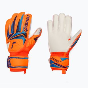 Dětské brankářské rukavice Reusch Attrakt Advance Junior shocking orange/blue