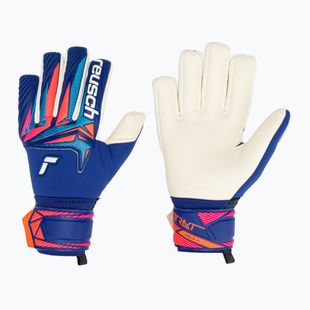 Dětské brankářské rukavice Reusch Attrakt Gold X NC Junior sharp blue/white/shocking orange