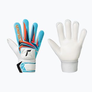 Dětské brankářské rukavice Reusch Attrakt Starter Solid Junior white/light blue