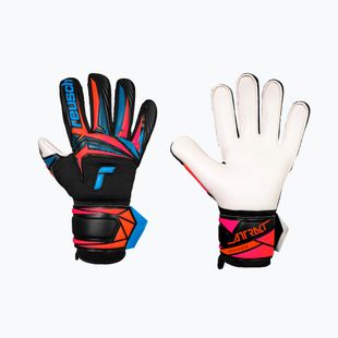 Brankářské rukavice Reusch Attrakt Advance black/aqua blue/shocking orange