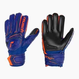 Dětské brankářské rukavice Reusch Attrakt Infinity Finger Support Junior sharp blue/shocking orange/black