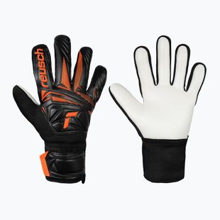 Brankářské rukavice Reusch Attrakt Starter Solid black/shocking orange