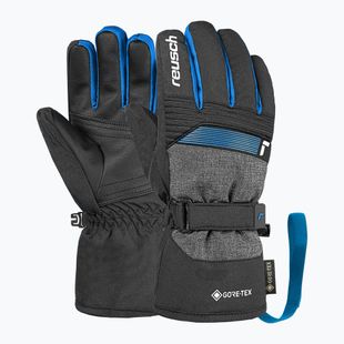 Dětské lyžařské rukavice Reusch Rocket GORE-TEX black/black melange/brilliant blue