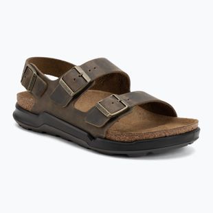 Pánské sandály BIRKENSTOCK Milano Crosstown Oiled Leather Regular faded khaki