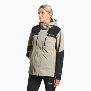 Dámská bunda do deště Jack Wolfskin Jasper 2L stone