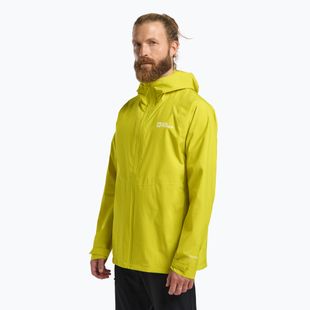 Pánská bunda do deště Jack Wolfskin Prelight 2.5L LT chartreuse