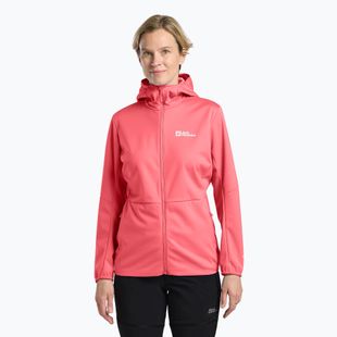 Dámská softshellová bunda Jack Wolfskin Feldberg Hoody sunset coral