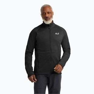 Pánská trekingová mikina Jack Wolfskin Peak District Full Zip black