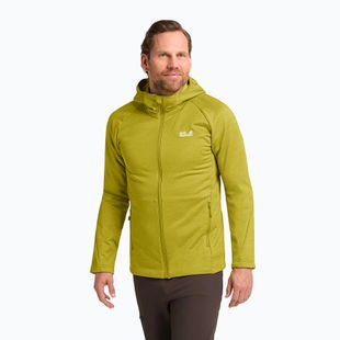 Pánská trekingová mikina Jack Wolfskin Peak District Hooded Full Zip chartreuse